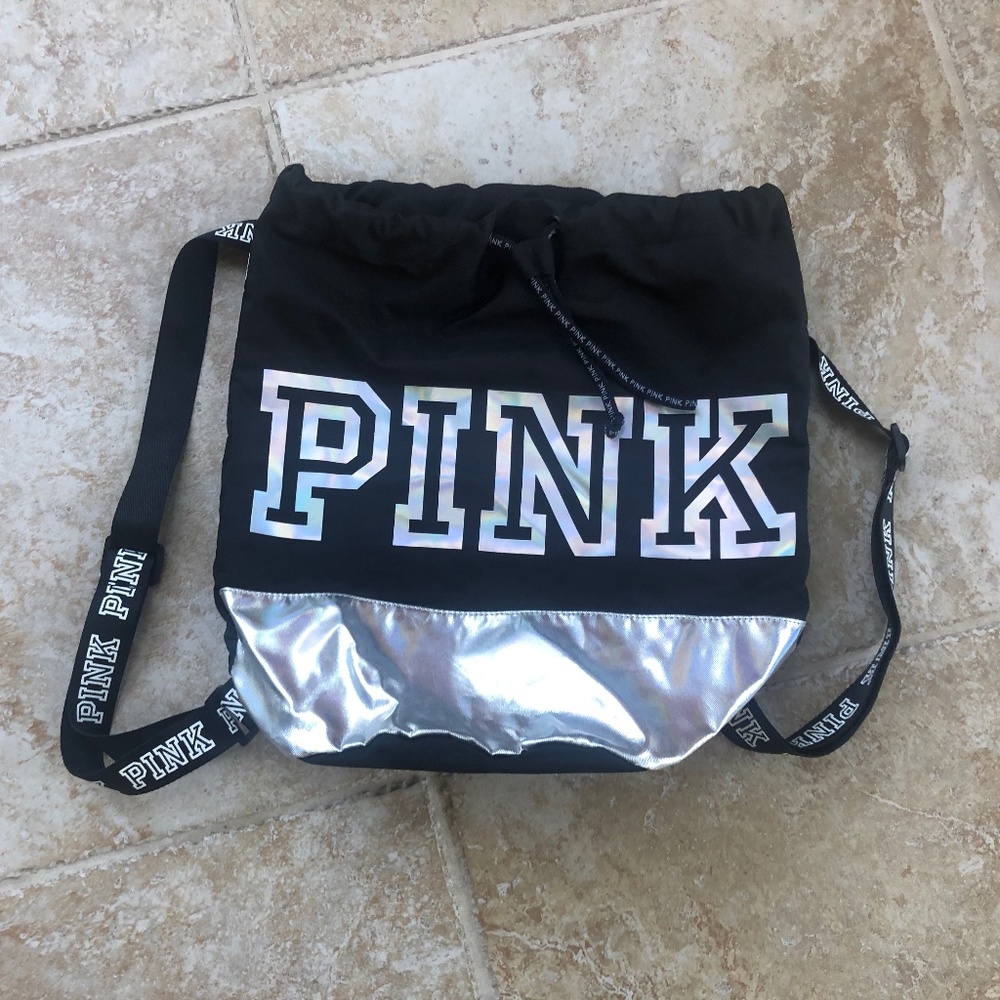 PINK Duffle Backpack - Black